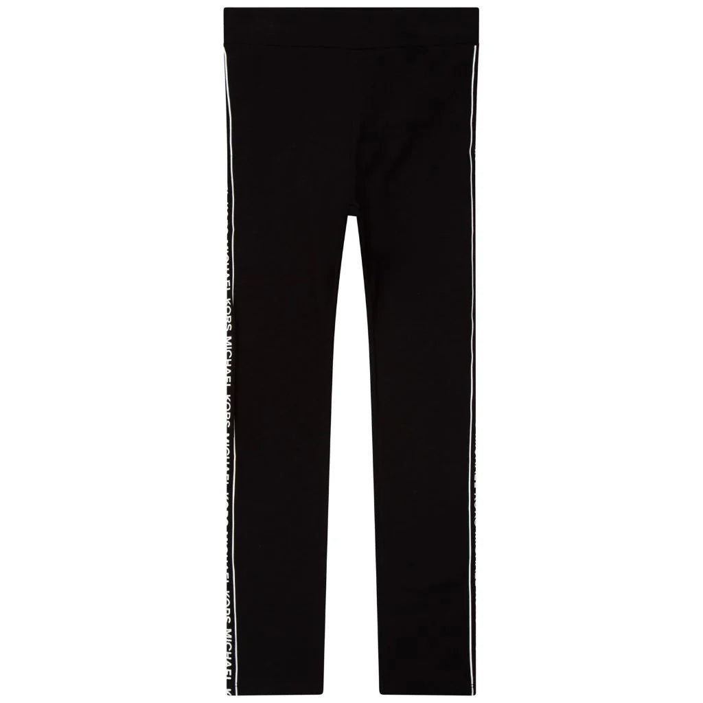 MICHAEL KORS Kids Girls Black Logo Leggings