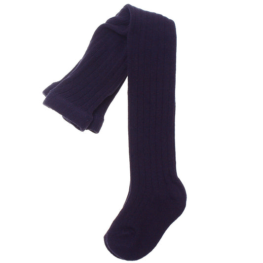 CARLOMAGNO 162 Ribbed Tights Navy
