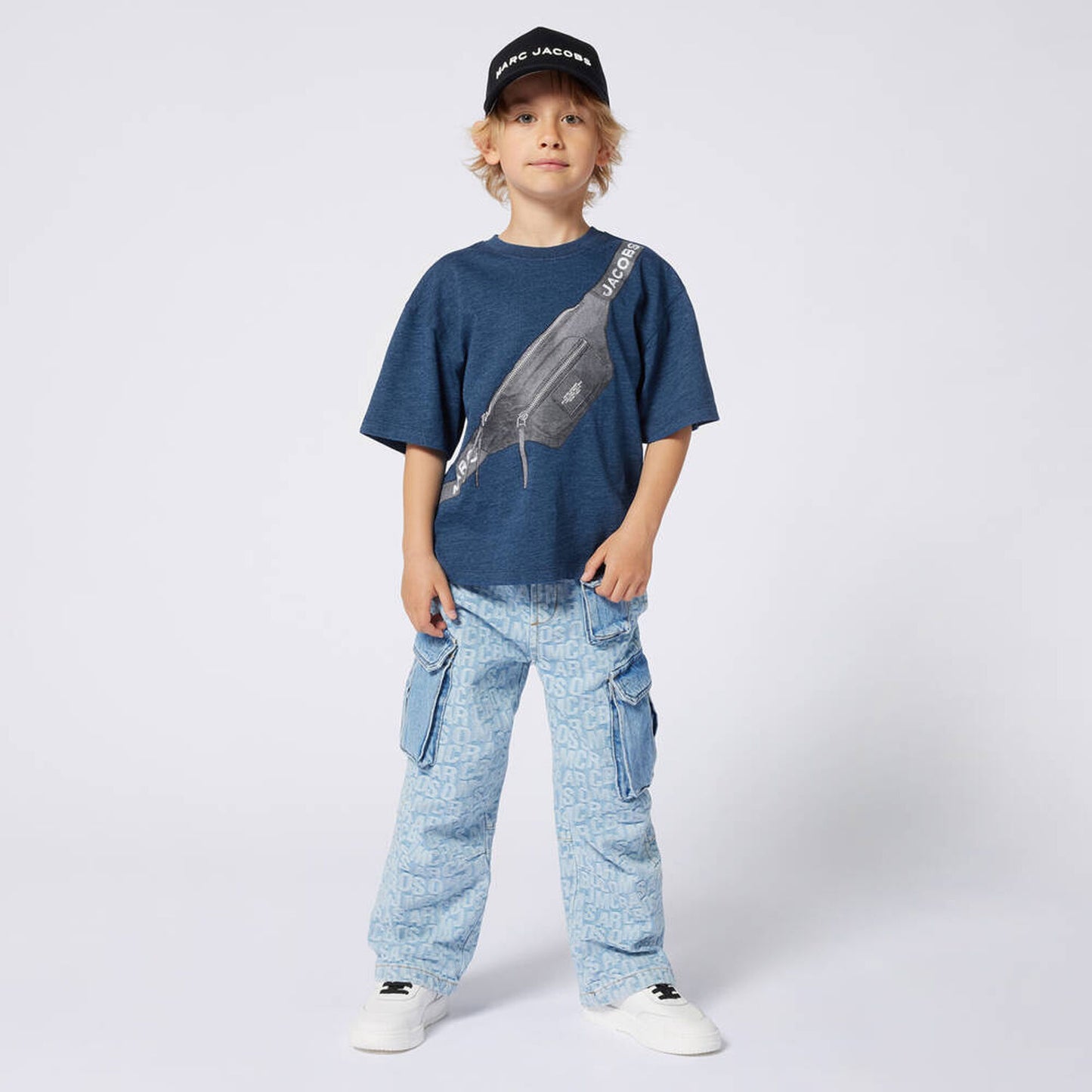 MARC JACOBS Boys Blue Belt Bag T-Shirt