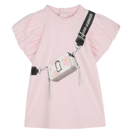 MARC JACOBS Younger Girls Pink Logo Bag Dress
