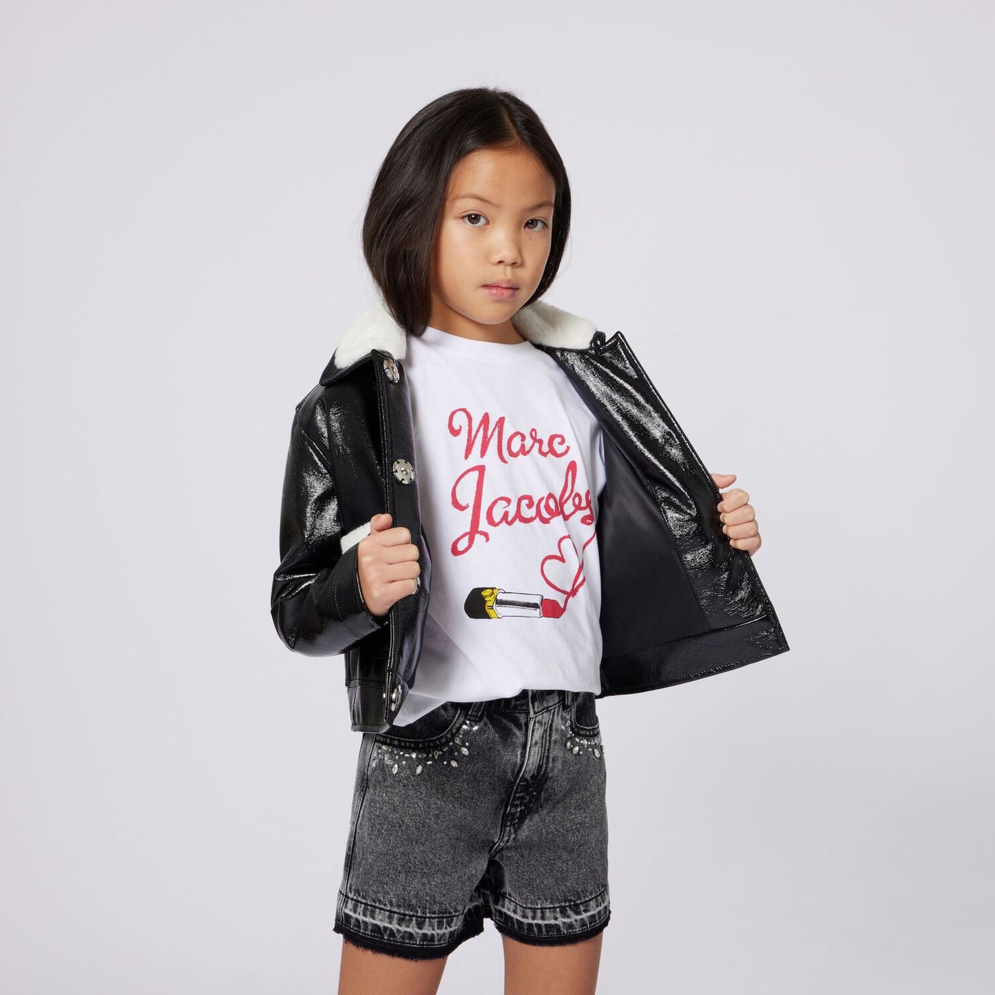 MARC JACOBS W60579/10P Girls White Logo T-Shirt