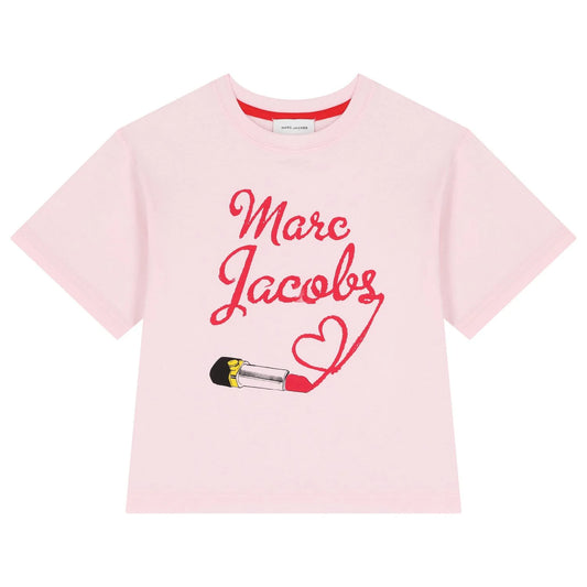 MARC JACOBS W60579/475 Girls Pink Logo T-Shirt