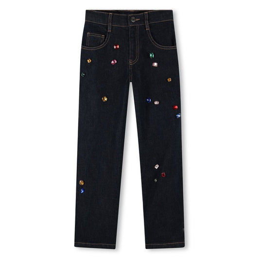 MARC JACOBS W60595/Z10 Girls Navy Blue Jewel Denim Jeans