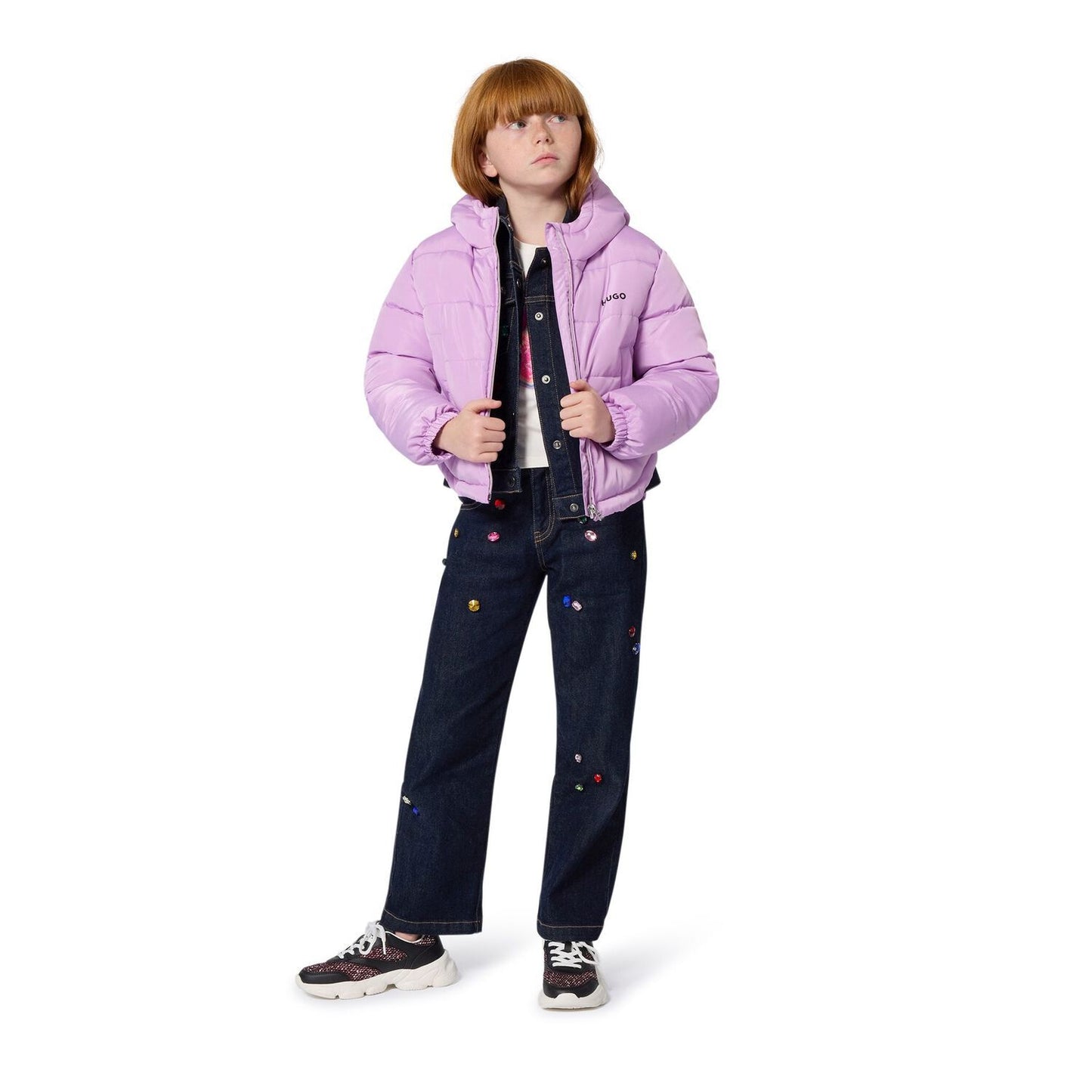 MARC JACOBS W60595/Z10 Girls Navy Blue Jewel Denim Jeans