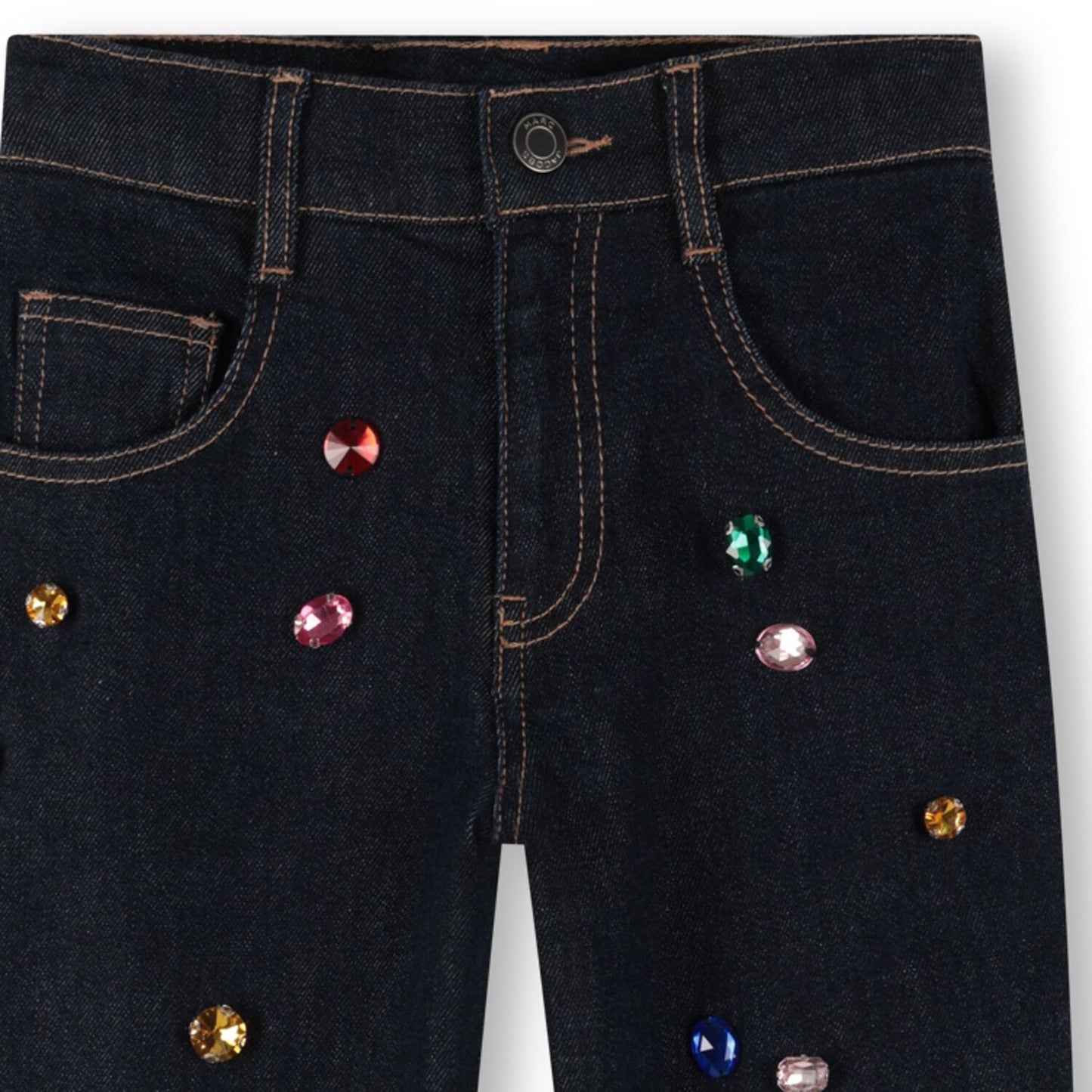 MARC JACOBS W60595/Z10 Girls Navy Blue Jewel Denim Jeans