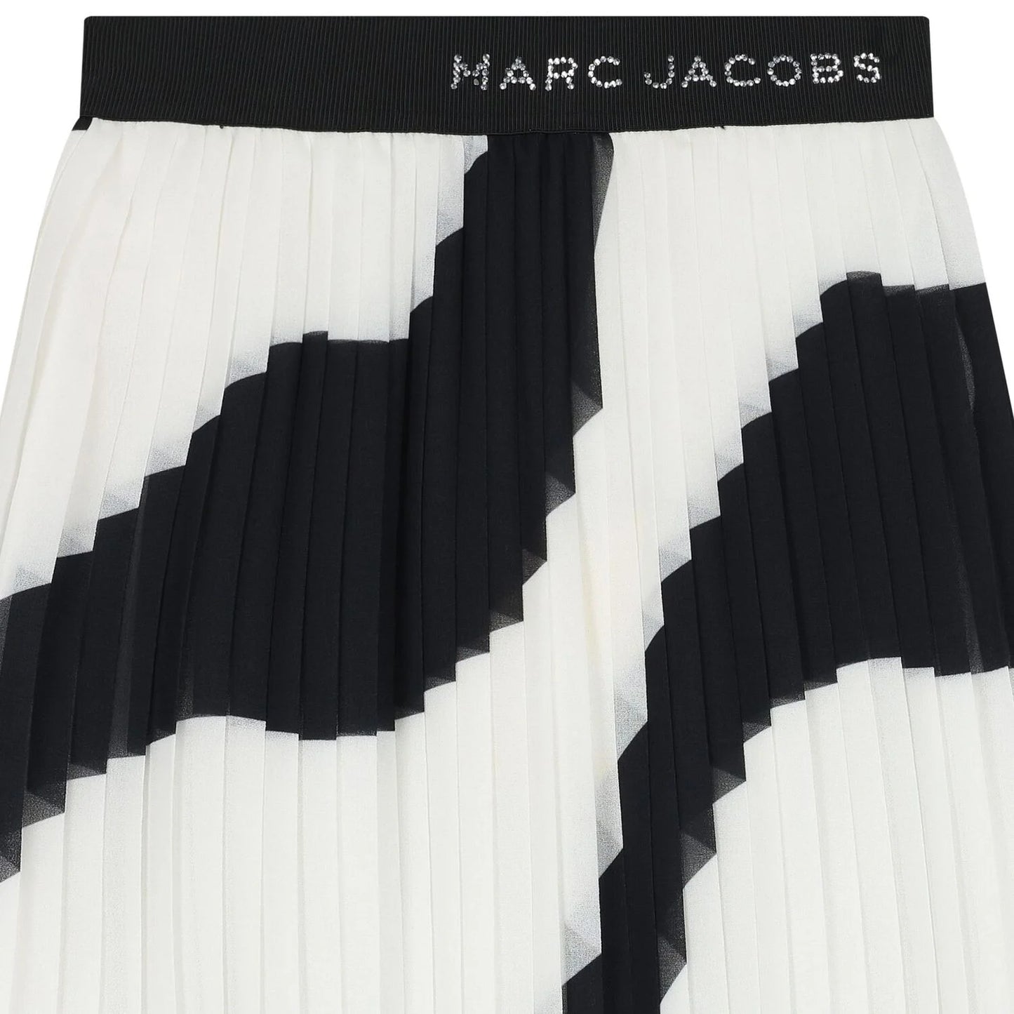 MARC JACOBS W60596/09B Girls Black & Ivory Zebra Pleated Skirt