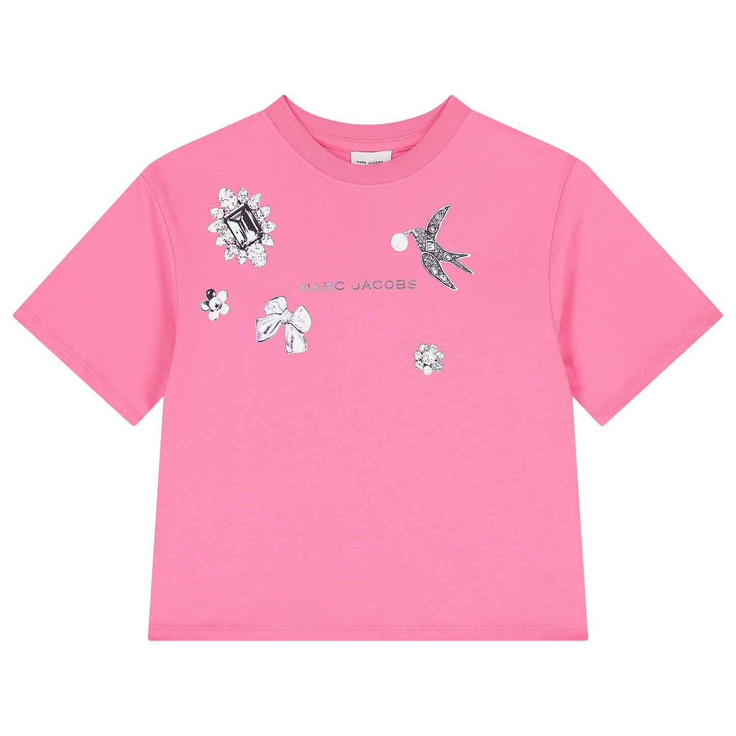 MARC JACOBS W60599/490 Girls Pink Logo T-Shirt