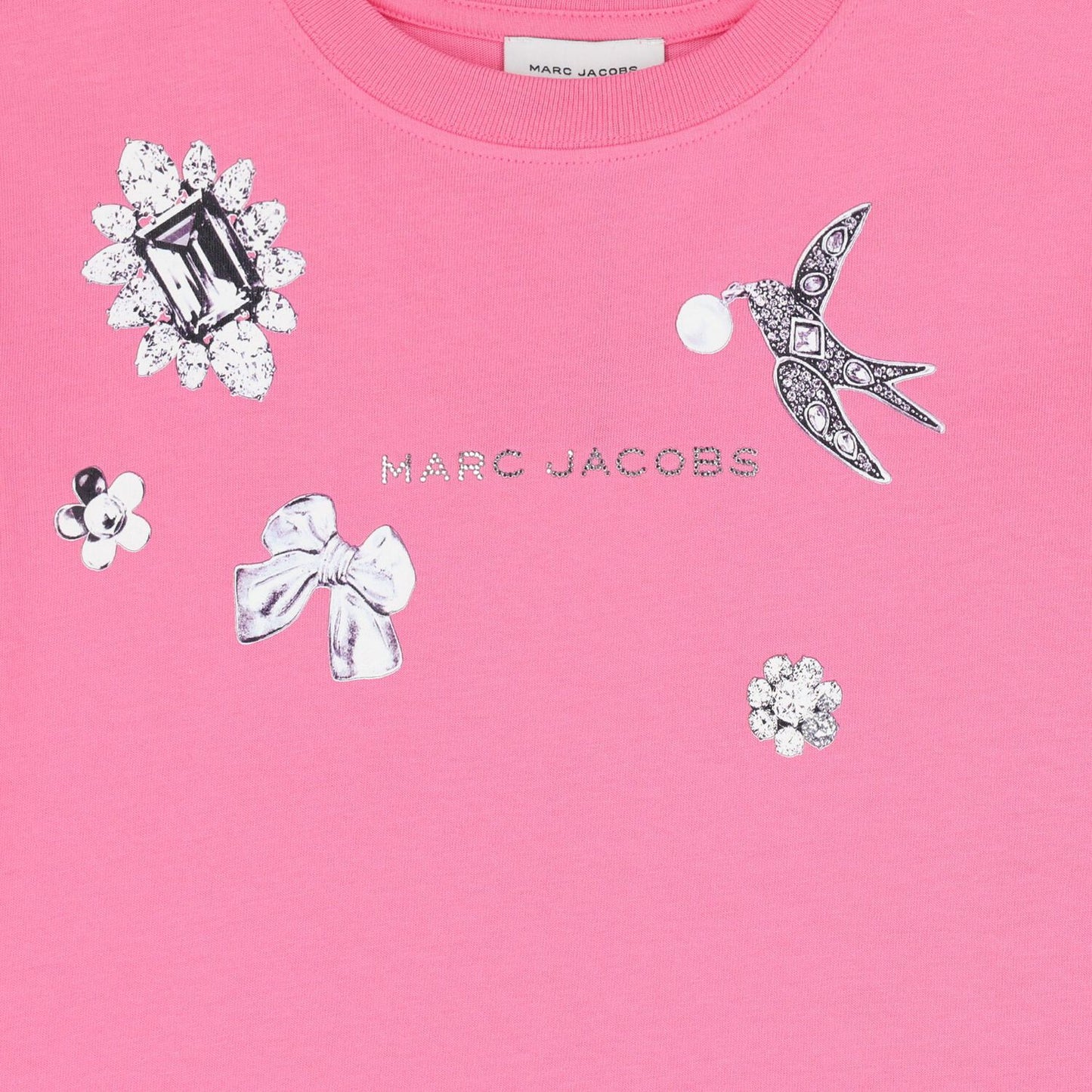 MARC JACOBS W60599/490 Girls Pink Logo T-Shirt