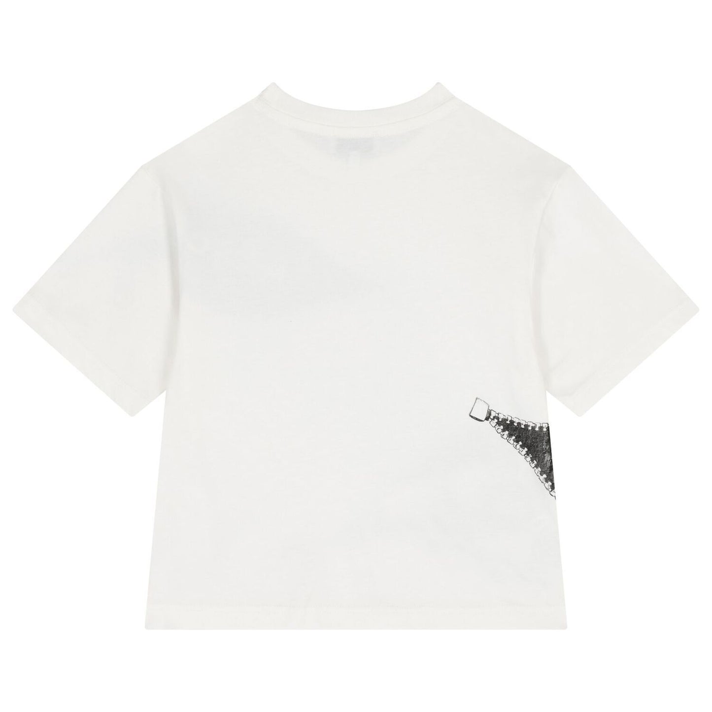 MARC JACOBS W60637/126 Boys White Zipped Logo T-Shirt