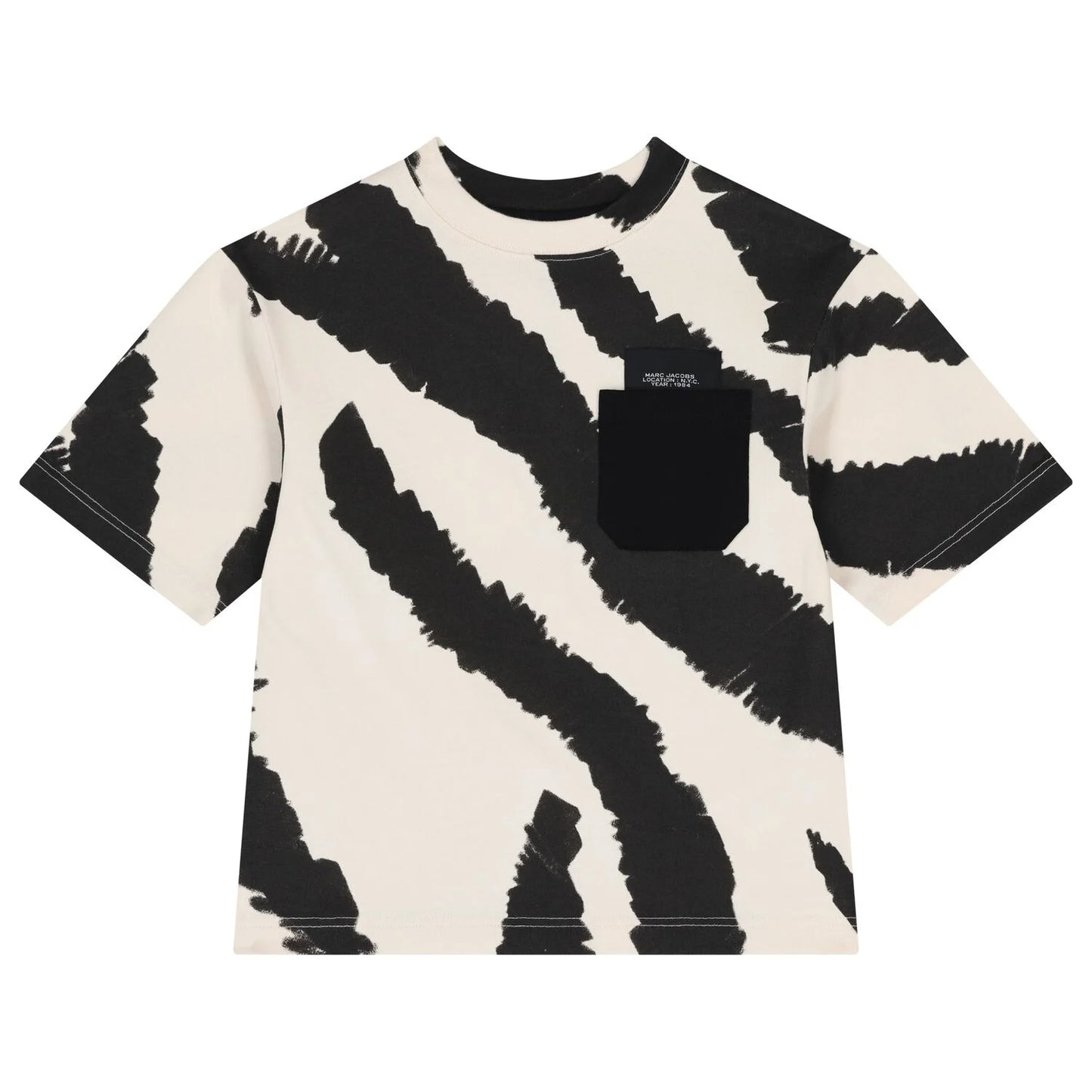 MARC JACOBS W60638/09B Boys Black & Ivory Zebra T-Shirt