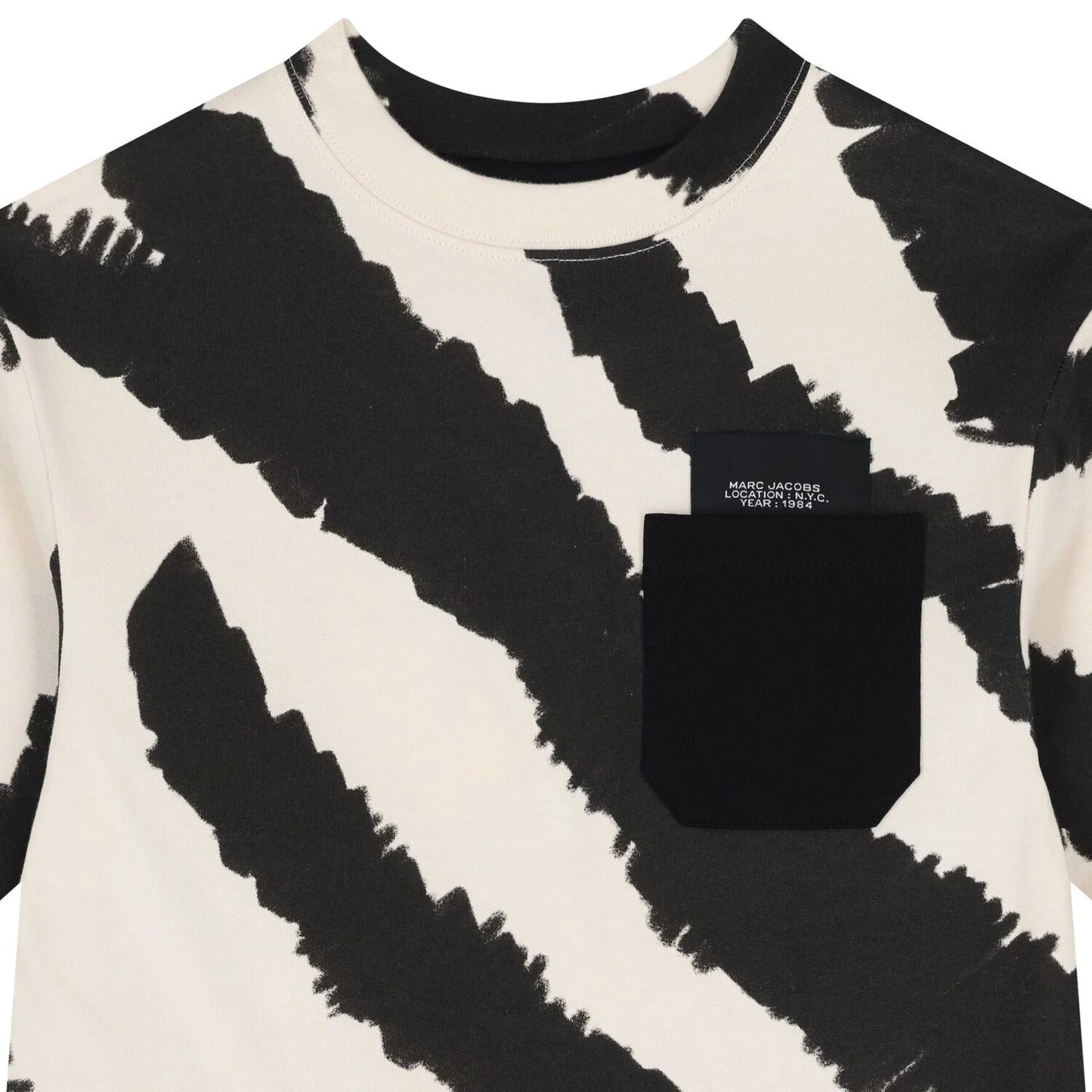 MARC JACOBS W60638/09B Boys Black & Ivory Zebra T-Shirt