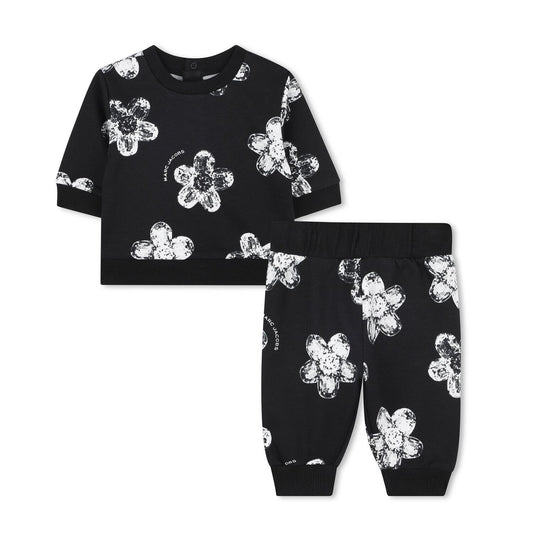 MARC JACOBS W60661/09B Younger Girls Black Flower Tracksuit