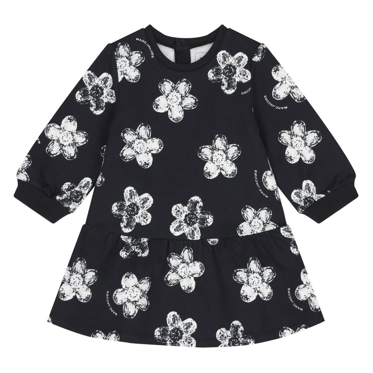 MARC JACOBS W60665/09B Younger Girls Black Flower Dress