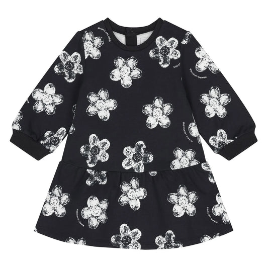 MARC JACOBS W60665/09B Younger Girls Black Flower Dress
