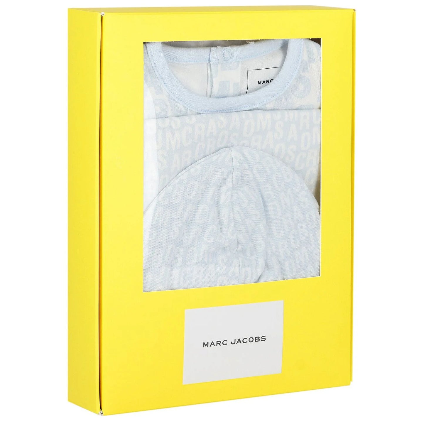 MARC JACOBS W60668/791 Baby Boys Blue Jumbled Logo Babygrow Gift Set