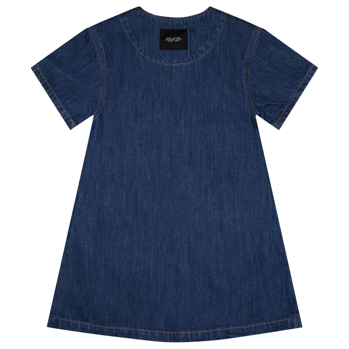 MARC JACOBS Girls Blue Denim Sequinned Floral Dress
