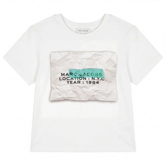 MARC JACOBS Boys White Logo T-Shirt