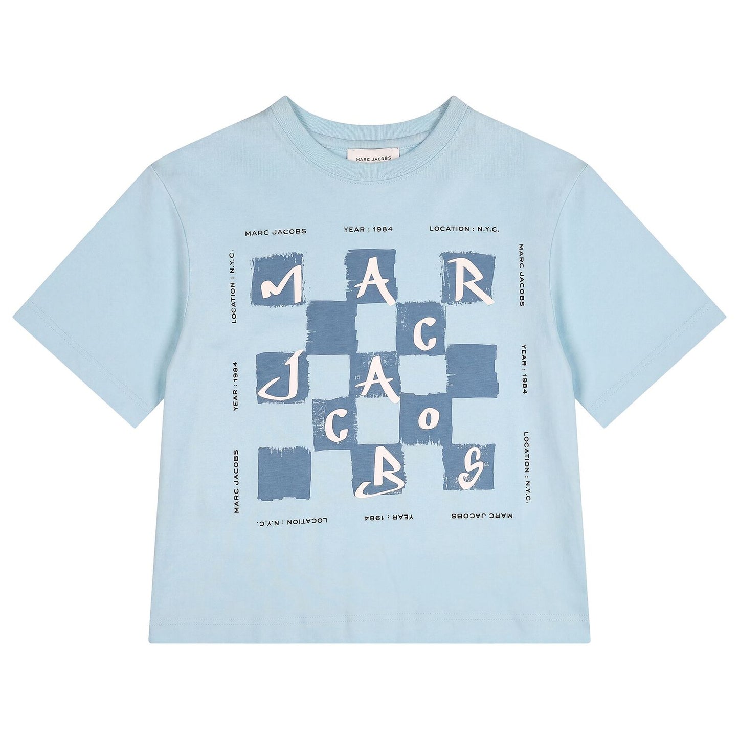 MARC JACOBS Boys Pale Blue Logo T-Shirt