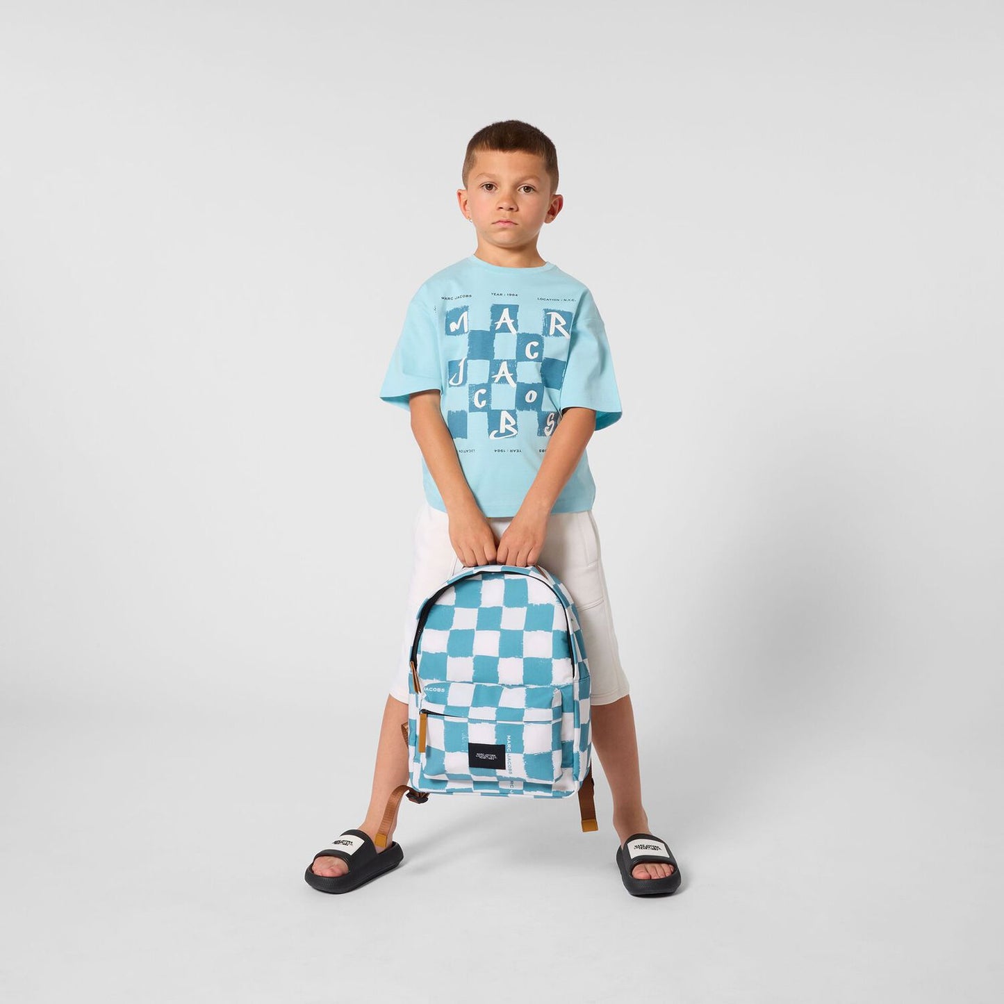 MARC JACOBS Boys Pale Blue Logo T-Shirt