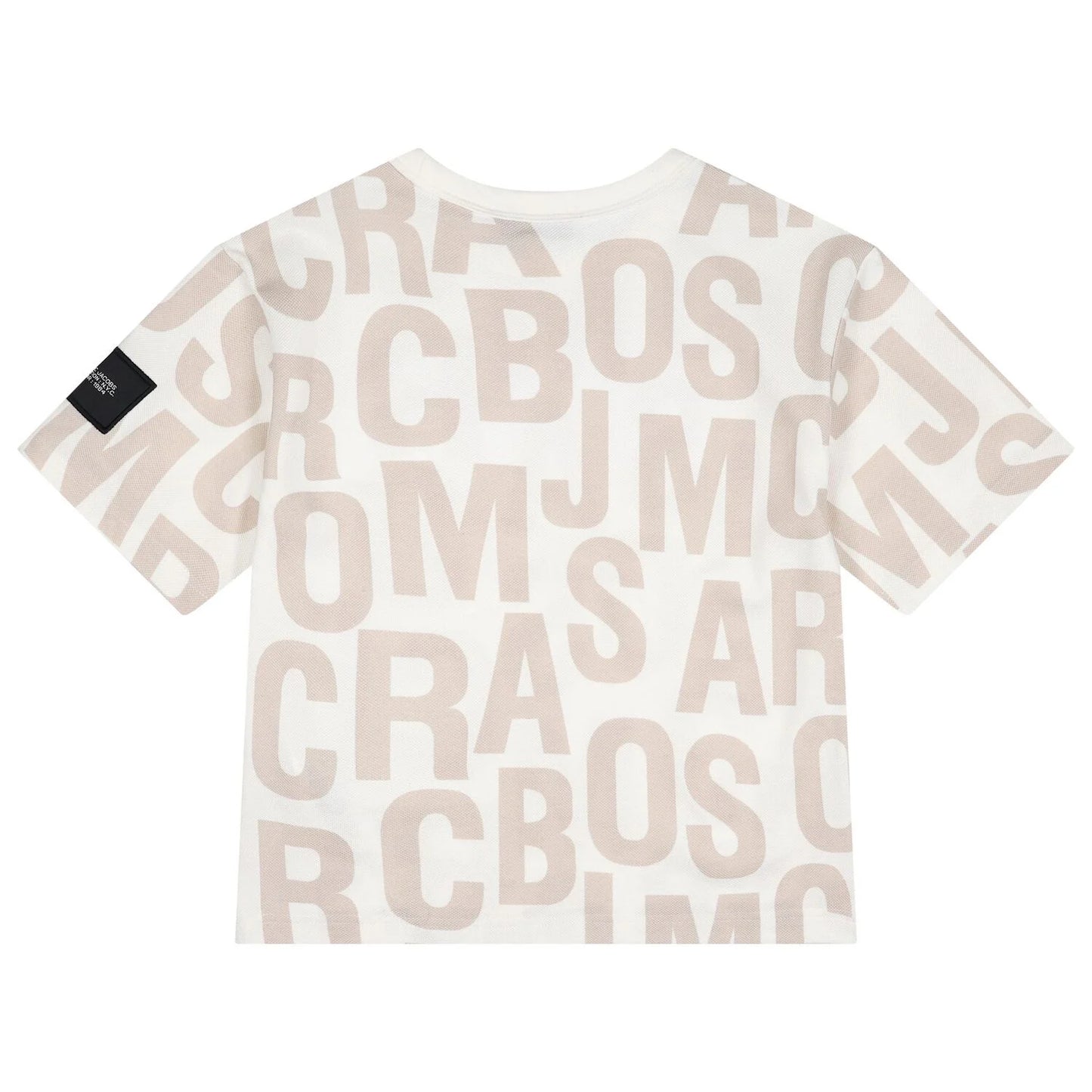 MARC JACOBS Boys White & Beige Logo T-Shirt