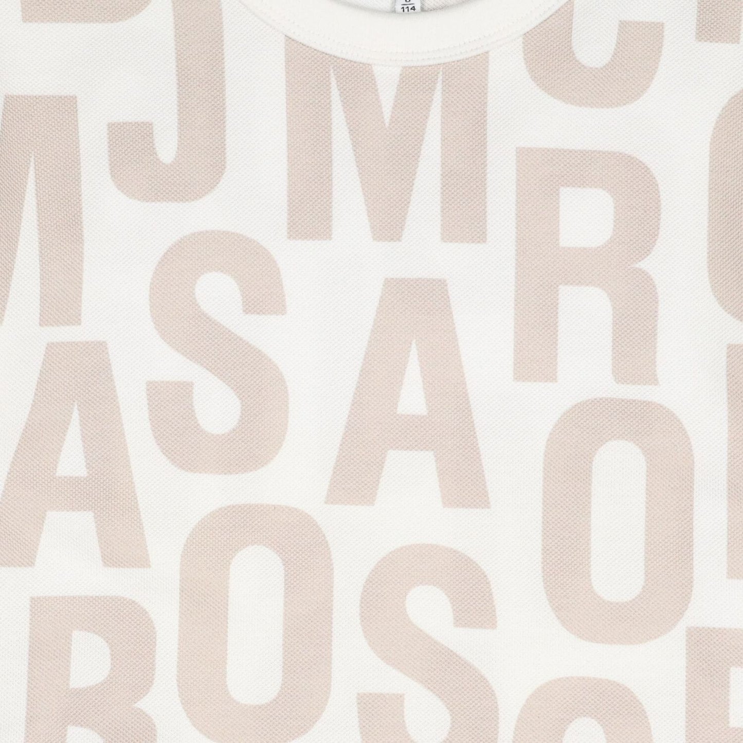 MARC JACOBS Boys White & Beige Logo T-Shirt