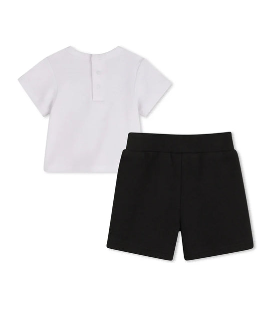 MARC JACOBS Younger Boys White & Black Shorts Set