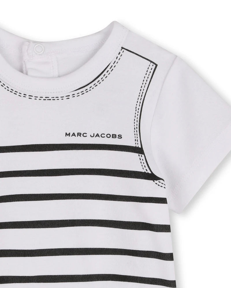 MARC JACOBS Younger Boys White & Black Shorts Set