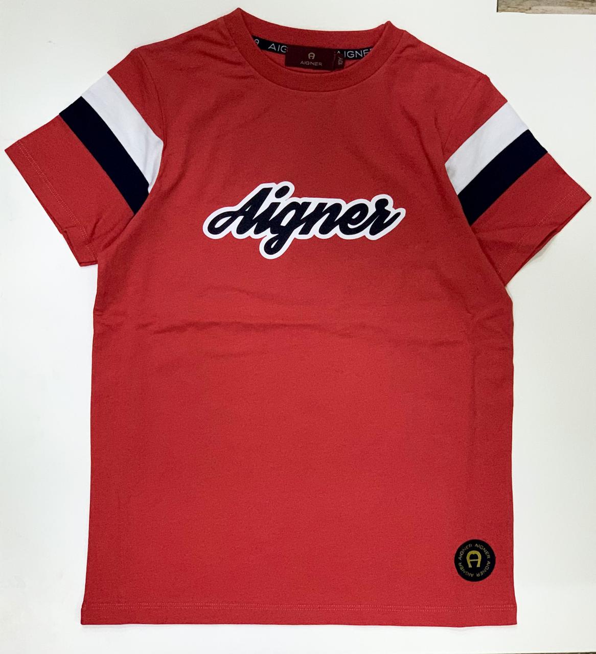 AIGNER Boys Red Logo T-Shirts