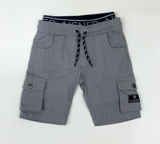AIGNER Boys Gray Logo Shorts