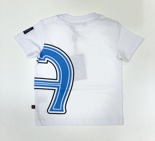 AIGNER Boys White Logo T-Shirts