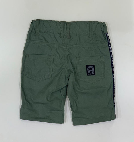 AIGNER Younger Boys Light Green Light Green Logo Shorts
