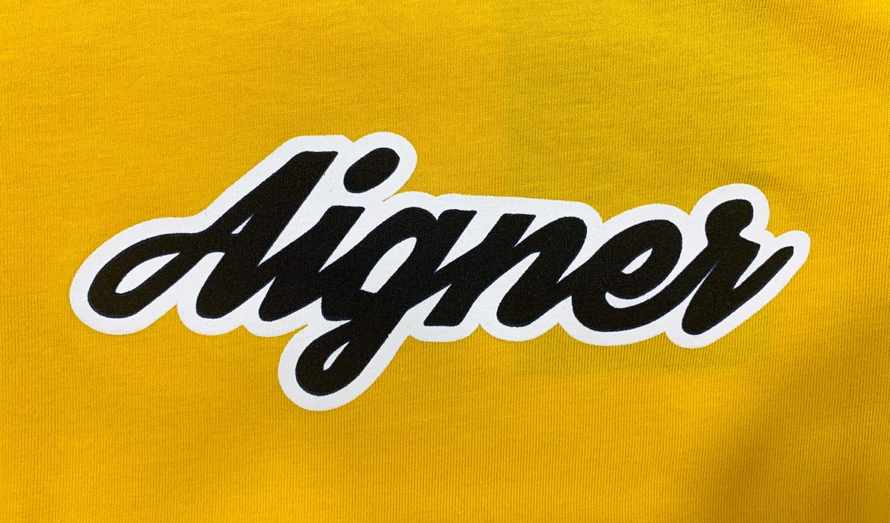 AIGNER Younger Boys Yellow Logo T-Shirts