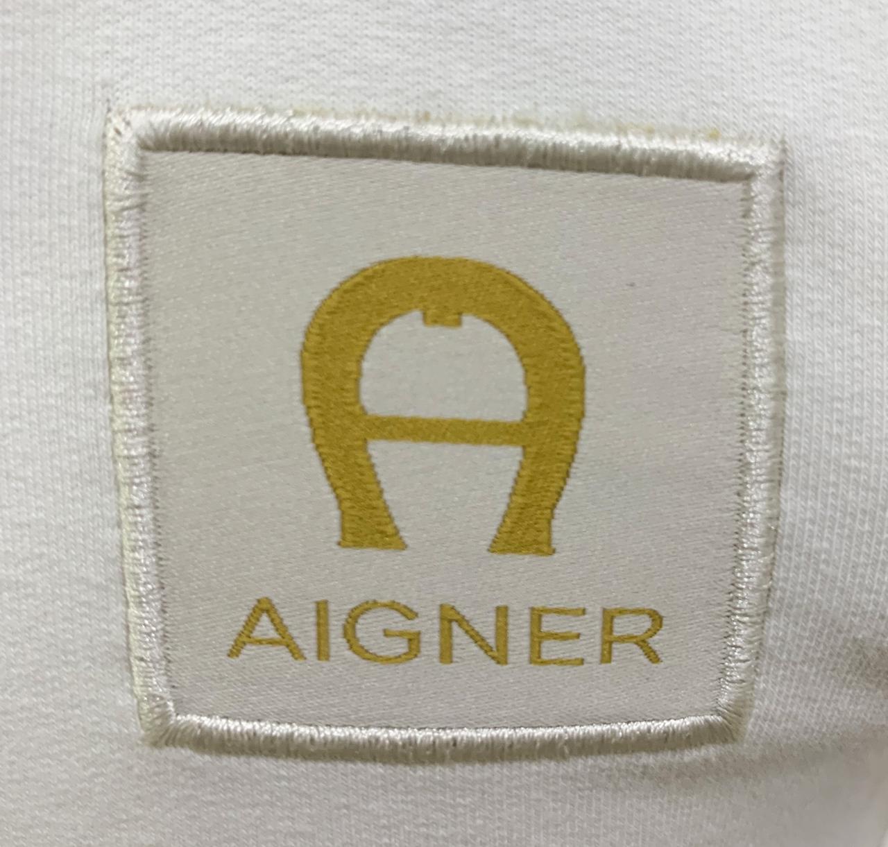 AIGNER Girls Ivory & Pink Logo Dress