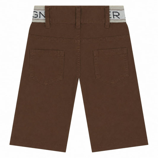 AIGNER Younger Boys Brown Logo Shorts