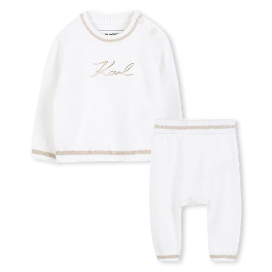 KARL LAGERFELD Z30667/195 Baby Girls Ivory Sweater and leggings set