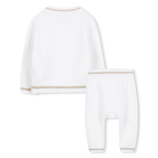 KARL LAGERFELD Z30667/195 Baby Girls Ivory Sweater and leggings set