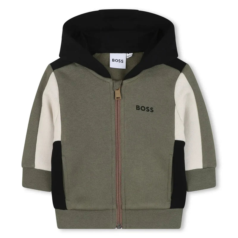 BOSS J52447/724 Younger Boys Pine Logo Hoodie