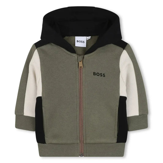 BOSS J52447/724 Younger Boys Pine Logo Hoodie