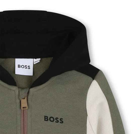 BOSS J52447/724 Younger Boys Pine Logo Hoodie