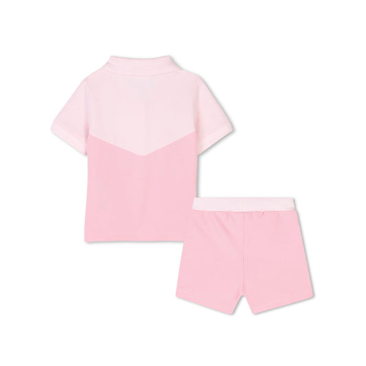 BOSS Baby Girls Pink Polo Shirt and Shorts Set