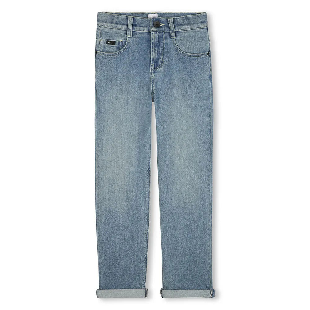 BOSS J52308 Boys Blue Denim Jeans Pants
