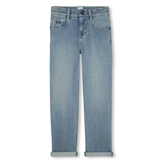 BOSS J52308 Boys Blue Denim Jeans Pants