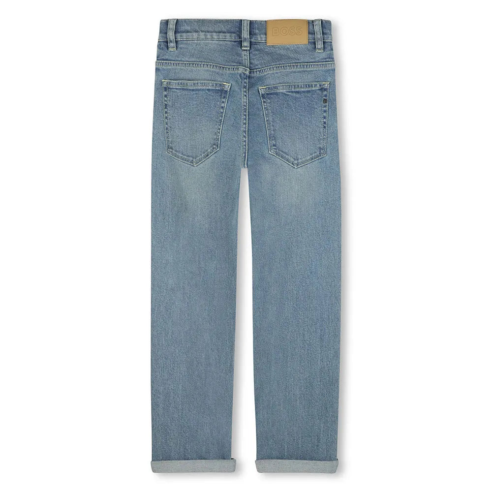 BOSS J52308 Boys Blue Denim Jeans Pants