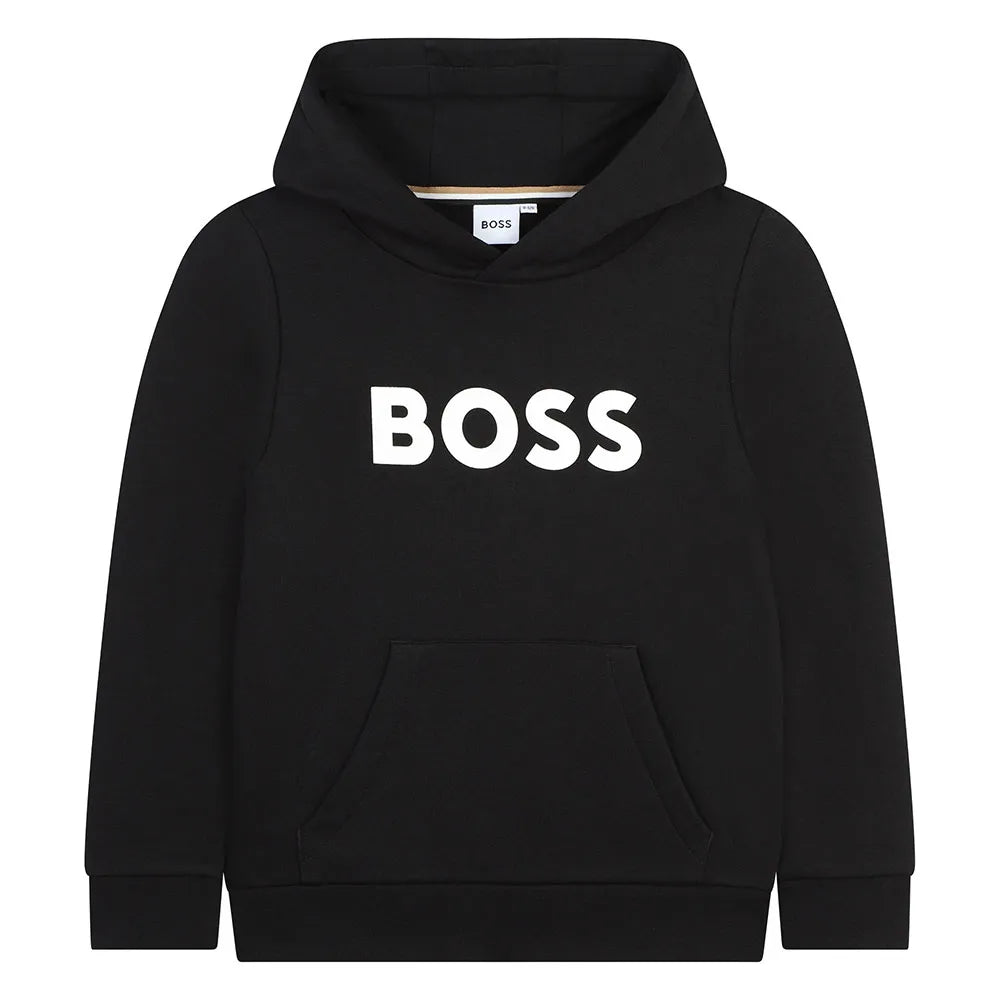BOSS  J52351/09B Boys Black Logo Hoodie