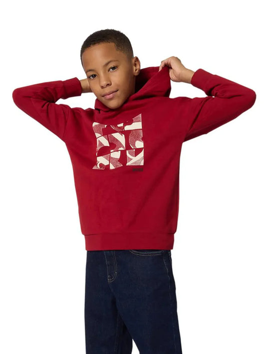 BOSS J52461/96D Younger Boys Red Logo Hoodie