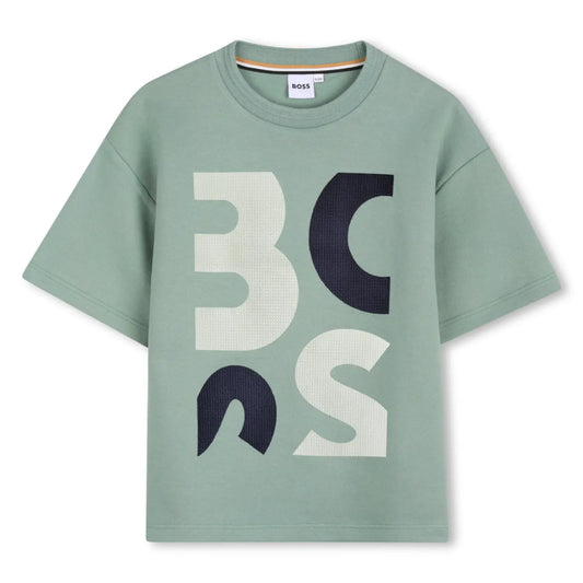 BOSS Boys Green Logo T-Shirt