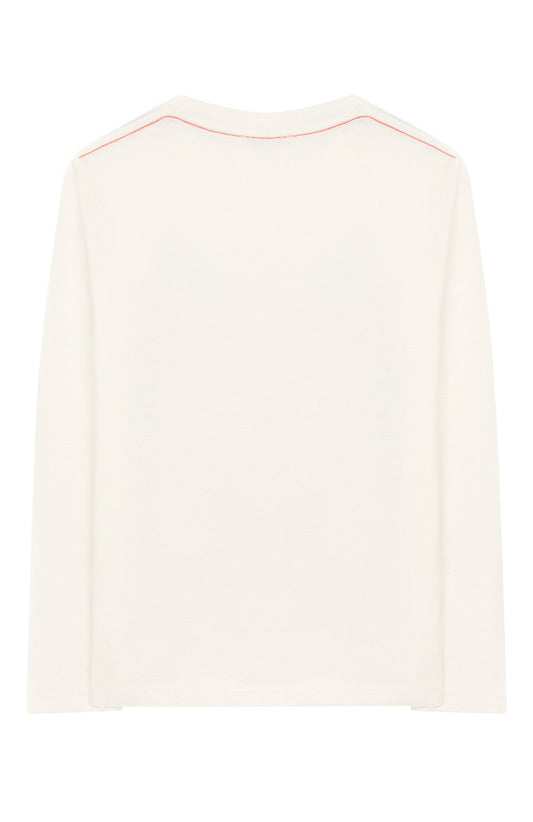 MARC JACOBS Boys White Logo Cotton Long Sleeve T-Shirt