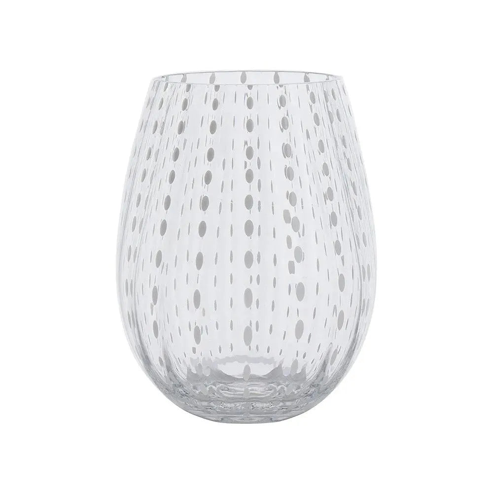 Clear Dotted Drinking Glass (SET OF 6)