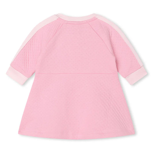 BOSS Baby Girls Pink Cotton Logo Dress