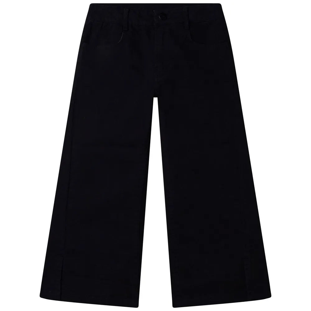 DKNY Girls Black Logo Cargo Pants Trousers